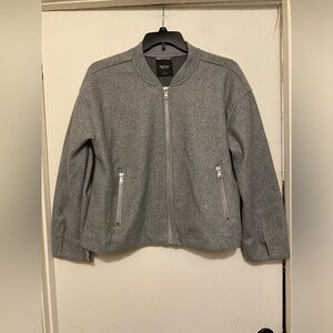 Simply Vera Vera Wang Gray Bomber Jacket